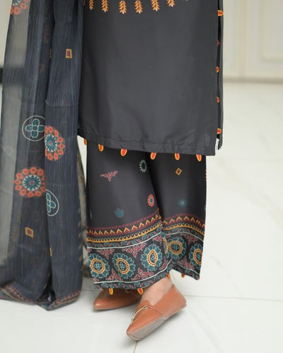 3Pcs Matka Design Stitched Dress